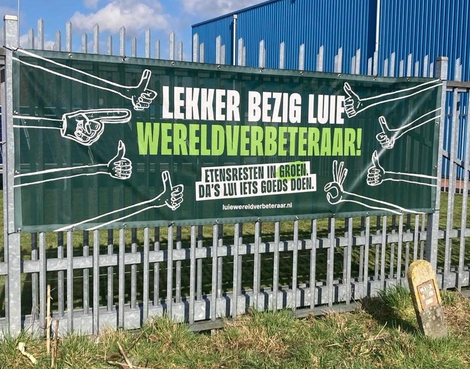 Spandoek Lekker bezig luie wereldverbeteraar